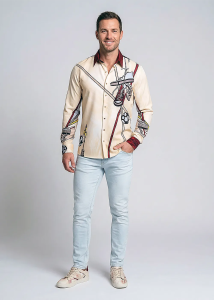 Descubre las coloridas camisas de hombre con botones LEIDENSCHAFT -...