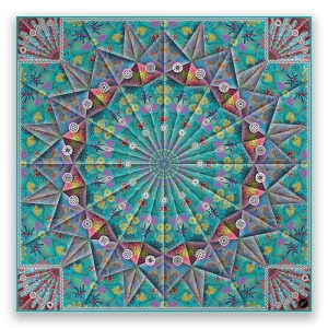 HABIBI SAVAL - Pañuelo de seda turquesa - GERMENS