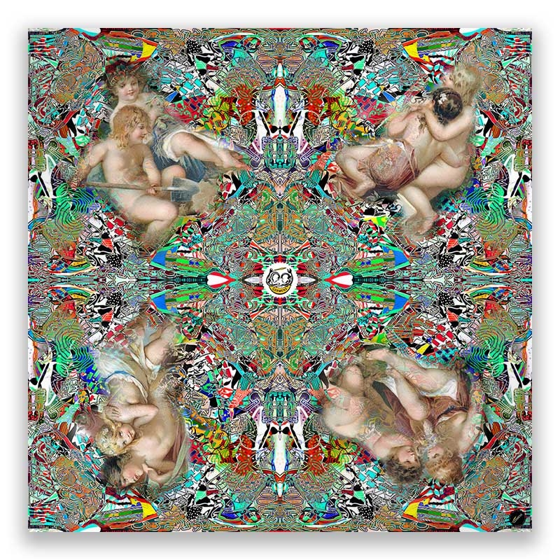 Paraíso - Pañuelo de seda multicolor - GERMENS