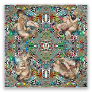 Paraíso - Pañuelo de seda multicolor - GERMENS