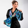TOPINAMPUR COLD - Pañuelo de seda azul - GERMENS