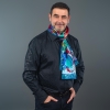 TOPINAMPUR COLD - Pañuelo de seda azul - GERMENS