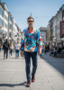 Hemd Herren THE TIME TRAVELING – GERMENS artfashion – 100 % Baumwolle - Größe 3XL