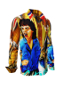 Casual Dress Shirts For Men DANCING ON THE STREET Shirt Men - Tribute to D. Bowie and M. Jagger – GERMENS artfashion – 100 % Cotton - Size 4XL