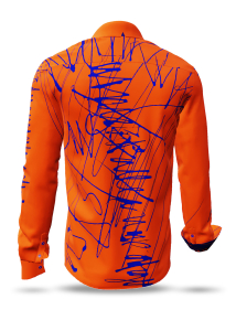 Descubre las camisas de colores para hombre DENADA ORANGE - 100 % algodón