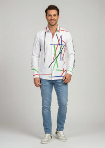 Descubre coloridas camisas de hombre con botones TAPE IT OR...