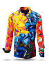 Discover colorful button up shirts for men FANTACITY - 100% cotton