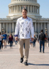 Long Sleeve Button Up Shirts For Men white Button Up Shirt PRESIDENTS OF THE USA (DAY) – GERMENS artfashion – 100 % Cotton - Size L