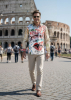 Long Sleeve Button-down Shirt Men ARTIST HAPPINESS – GERMENS artfashion – Size XXL