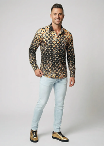 Camisa de manga larga HEXAGON COBRE