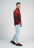 Discover colorful button up shirts for men HEXAGON COBALT - 100% cotton