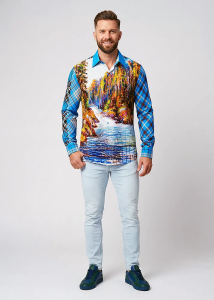 Descubre las coloridas camisetas para hombre BERGIDYLL WASSER - 100 %...