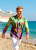 Camisa de manga larga para hombre FLUORO – GERMENS artfashion – 100 % algodón - Talla XL