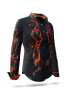 ausgefallene Damenbluse für Damen - LAVA - 100 % Baumwolle - GERMENS artfashion - Größen XS bis 3XL