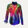 Blusa original para mujer - GALACTICA - 100 % algodón - GERMENS artfashion - Tallas de la XS a la 3XL