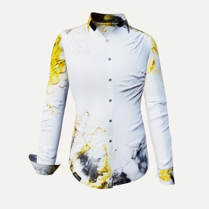 ausgefallene Damenbluse für Damen - NEBULA - 100 % Baumwolle - GERMENS artfashion - Größen XS bis 3XL