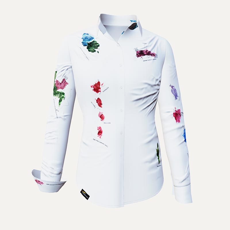 ausgefallene Damenbluse für Damen - KLABAUTERFRAU - 100 % Baumwolle - GERMENS artfashion - Größen XS bis 3XL