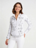 Blusa original para mujer - PÁJAROS EN DIAGONAL - 100 % algodón - GERMENS artfashion - Tallas de la XS a la 3XL