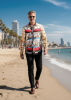 Discover colorful button up shirts for men NAVES - 100% cotton