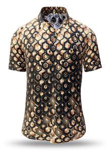 Camisa de verano para hombre HEXAGON KUPFER - 100 % algodón - 10...