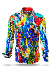 Descubre las coloridas camisas de hombre con botones de MUNEGU - 100 %...
