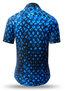 Camisa de verano para hombre HEXAGON KOBALT - 100 % algodón - 10...