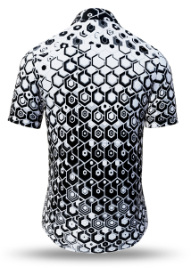Camisa de verano para hombre HEXAGON ONYX - 100 % algodón - 10...