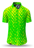 Sommerhemd Herren HEXAGON URANIO - 100 % Baumwolle - 10 Größen von XS - 6XL - außergewöhnliches Design - feinste Verarbeitung - Stoffe Made in Germany - limitiert und exklusiv