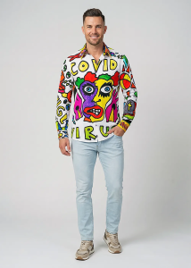 Descubre las coloridas camisas de hombre con botones de VIRUS - 100 %...