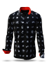 Discover colorful button up shirts for men FLUGZAUBER NOIR - 100% cotton