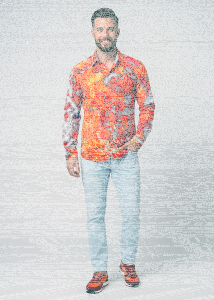 Descubre las coloridas camisas de hombre con botones de IGNIS AERI -...