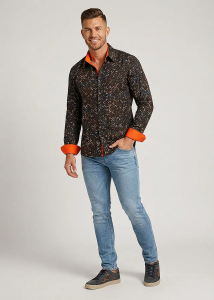 Descubre las coloridas camisas de hombre con botones SMOKER - 100 %...