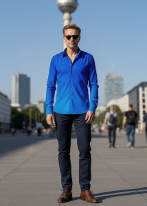 Descubre las coloridas camisas de hombre GRADIENT AZURE...