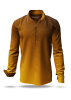 Descubre las camisas de colores para hombre GRADIENT MUSTARD - 100 % algodón
