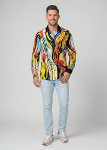 Descubre las coloridas camisas de botones para hombre de PRACHTKERL...