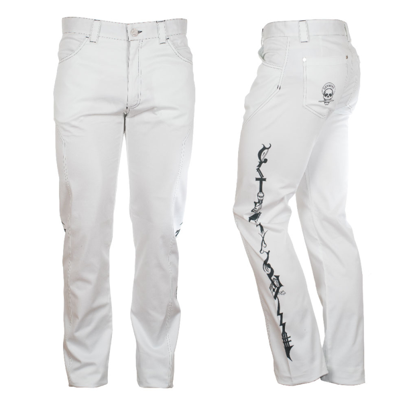 SQUAB - Pantalones de hombre blancos y negros - GERMENS