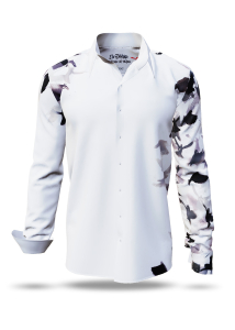 Descubre las camisas de colores para hombre «UN FLAMENCO EN UNA NUBE» - 100 % algodón