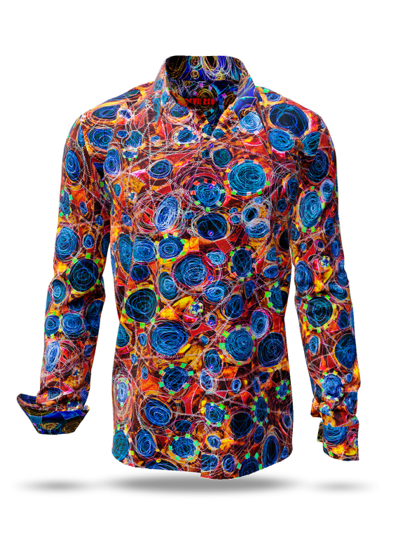 Descubre las camisas de colores para hombre CIRCULI SANGRIA - 100 % algodón