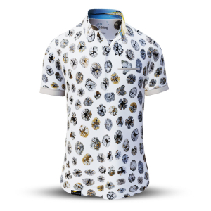 Camisa de verano para hombre OSTSEEBÜHNE - 100 % algodón - 10 tallas, de la XS a la 6XL - diseño excepcional - confección de primera calidad - tejidos «Made in Germany» - edición limitada y exclusiva