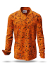 Descubre las camisas de colores para hombre GRAVUR ORANGE - 100 % algodón