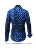 Hemdbluse Damen HEXAGON KOBALT - GERMENS artfashion - 100 % Baumwolle - Größe M