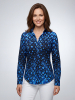 Damenbluse HEXAGON KOBALT - GERMENS artfashion - 100 % Baumwolle - Größe L