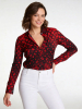 Blusa original para mujer - HEXAGON ZINNOBER - 100 % algodón - GERMENS artfashion - Tallas de la XS a la 3XL