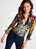 Blusa original para mujer - FLORES DE MÉXICO - 100 % algodón - GERMENS artfashion - Tallas de la XS a la 3XL