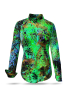 ausgefallene Damenbluse für Damen - SAVE THE RAINFOREST - 100 % Baumwolle - GERMENS artfashion - Größen XS bis 3XL