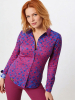 ausgefallene Damenbluse für Damen - HEXAGON AMETHYST - 100 % Baumwolle - GERMENS artfashion - Größen XS bis 3XL