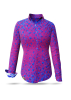 ausgefallene Damenbluse für Damen - HEXAGON AMETHYST - 100 % Baumwolle - GERMENS artfashion - Größen XS bis 3XL