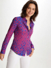 ausgefallene Damenbluse für Damen - HEXAGON AMETHYST - 100 % Baumwolle - GERMENS artfashion - Größen XS bis 3XL