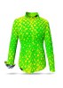 ausgefallene Damenbluse für Damen - HEXAGON URANIO - 100 % Baumwolle - GERMENS artfashion - Größen XS bis 3XL