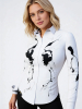 ausgefallene Damenbluse für Damen - SCHATTENWESEN - 100 % Baumwolle - GERMENS artfashion - Größen XS bis 3XL